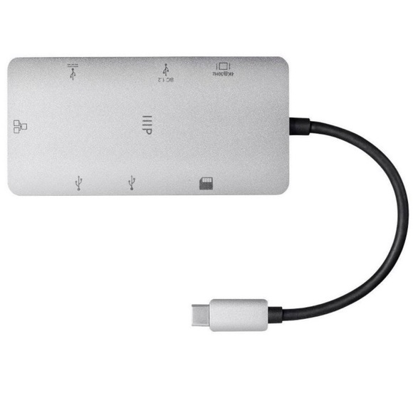 NWT Monoprice USB-C To HDMI Adapter Aluminum Gigabit Ethernet - Picture 2 of 8